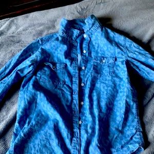 Button down Denim cheetah print cover up!